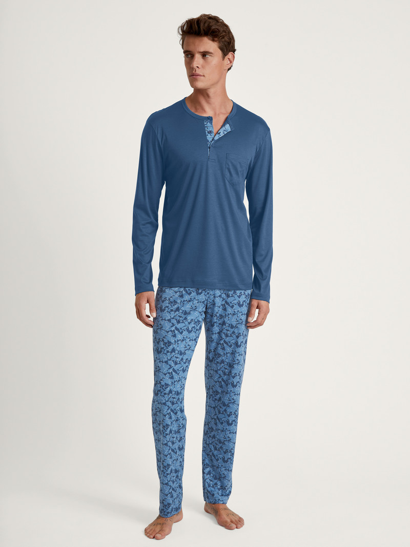 Saragossa Blue Calida Relax Superlight Pyjama Men Sleepwear | DTUFB-6851