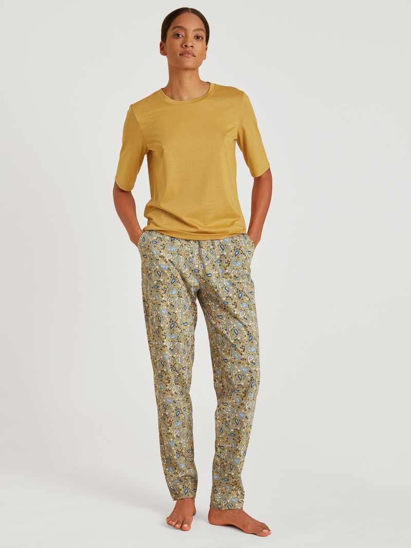 Sautere Yellow Calida Favourites Paisley Pants Women Sleepwear | XUTWY-7510