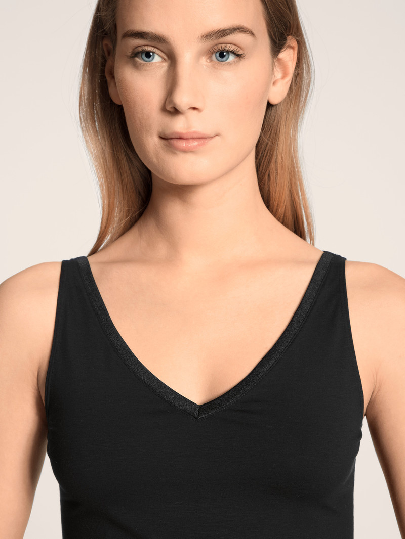 Schwarz Calida Cate Tank-top Women Underwear | FUVWZ-7068