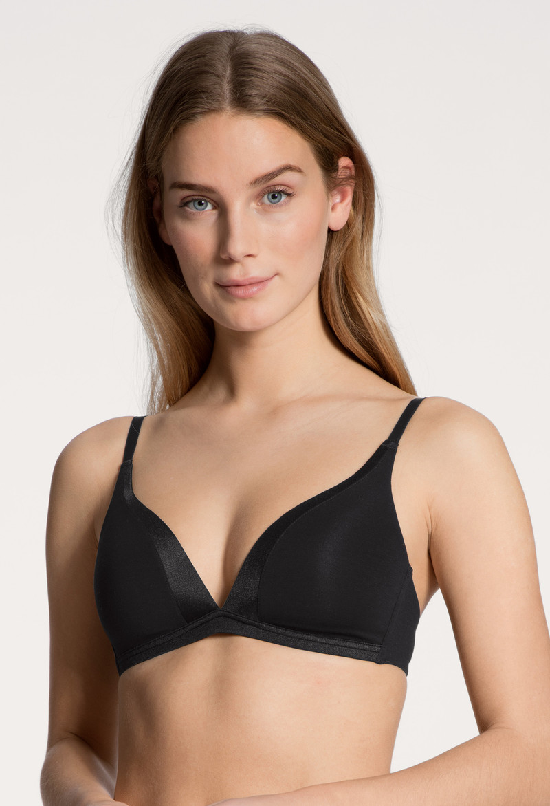 Schwarz Calida Cate Triangle Bra With Padding Women Underwear | LHIWT-3907