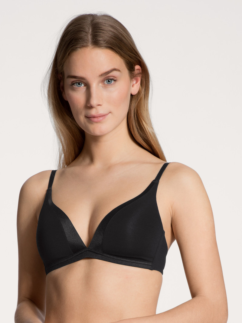 Schwarz Calida Cate Triangle Bra With Padding Women Underwear | LHIWT-3907