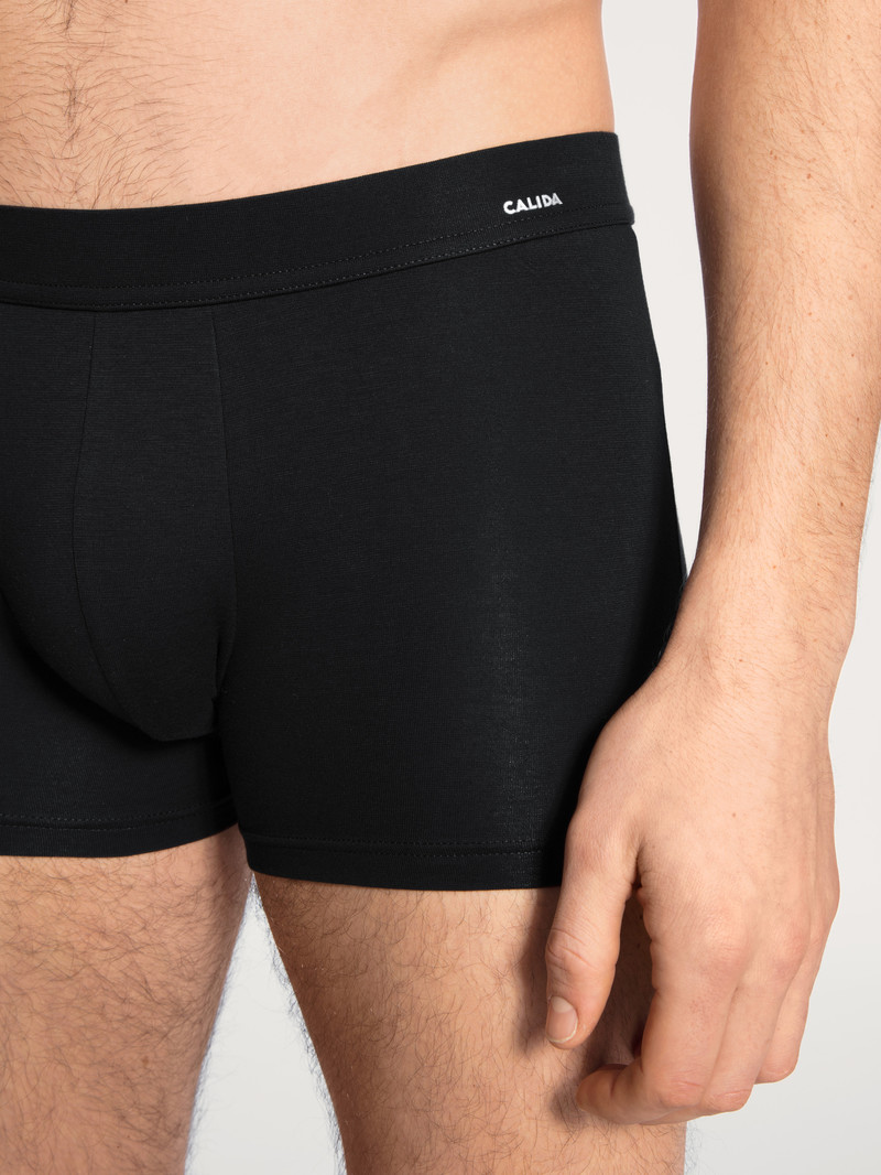 Schwarz Calida Cotton Code Boxer Brief Men Underwear | ACILP-4639