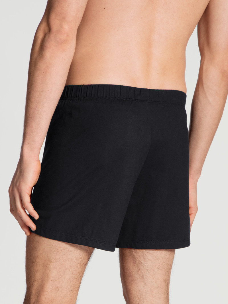 Schwarz Calida Cotton Code Boxer Shorts With Fly Men Underwear | LCBOU-9084