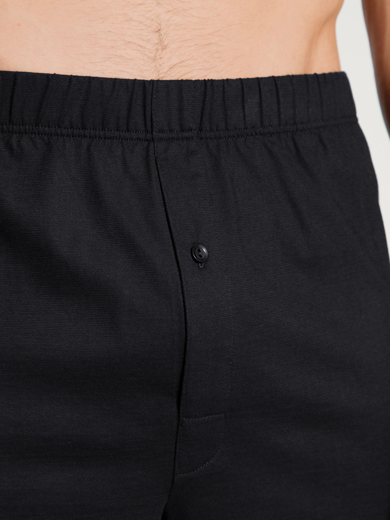 Schwarz Calida Cotton Code Boxer Shorts With Fly Men Underwear | LCBOU-9084