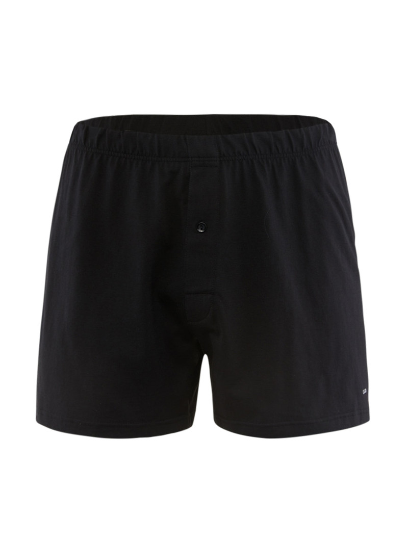 Schwarz Calida Cotton Code Boxer Shorts With Fly Men Underwear | LCBOU-9084