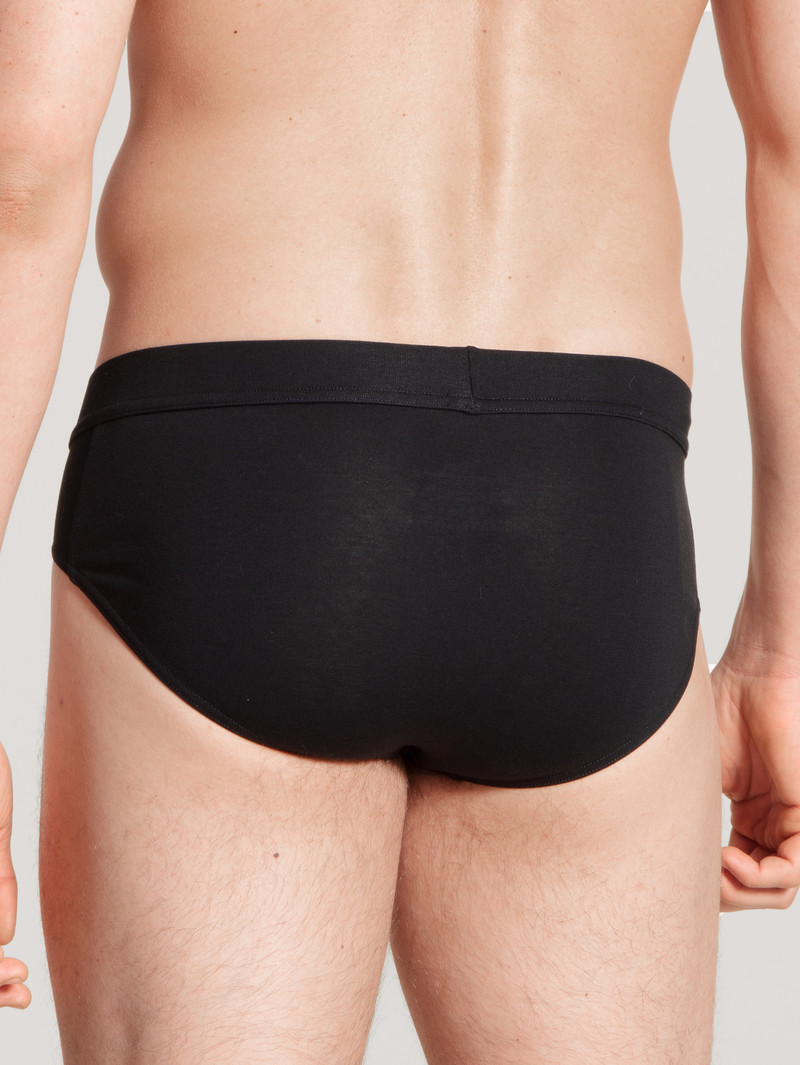 Schwarz Calida Cotton Code Brief Men Underwear | SFNIK-4273