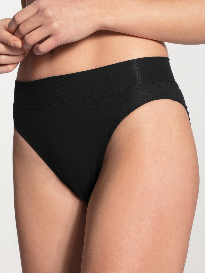 Schwarz Calida Elastic Brief, High Waist Women Yoga | KBSUG-0986