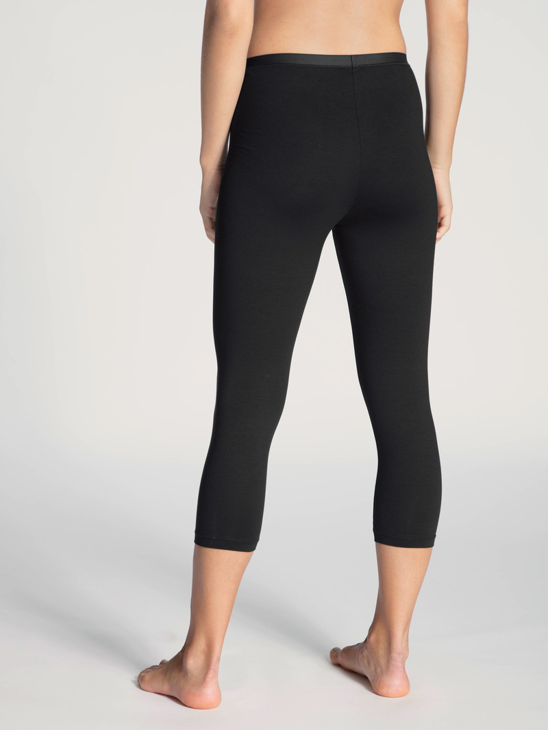 Schwarz Calida Natural Comfort 3/4 Leggings Women Loungewear | ZHJGV-3102