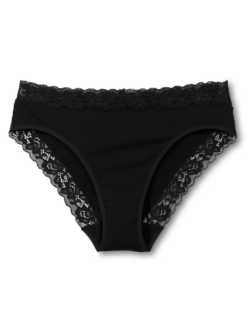 Schwarz Calida Natural Comfort Lace Brief Women Underwear | IGYAX-2650