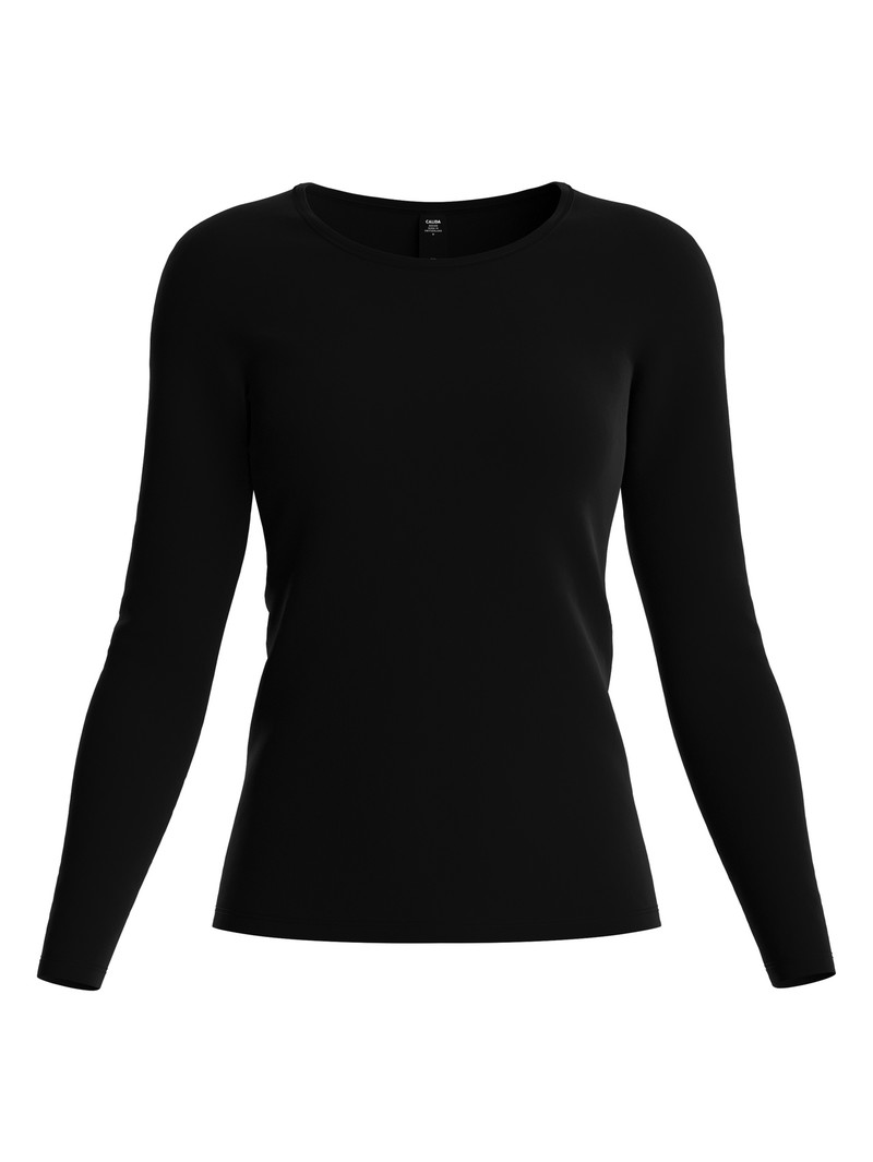 Schwarz Calida Natural Comfort Shirt Long Sleeve Women Underwear | XIEKG-7918