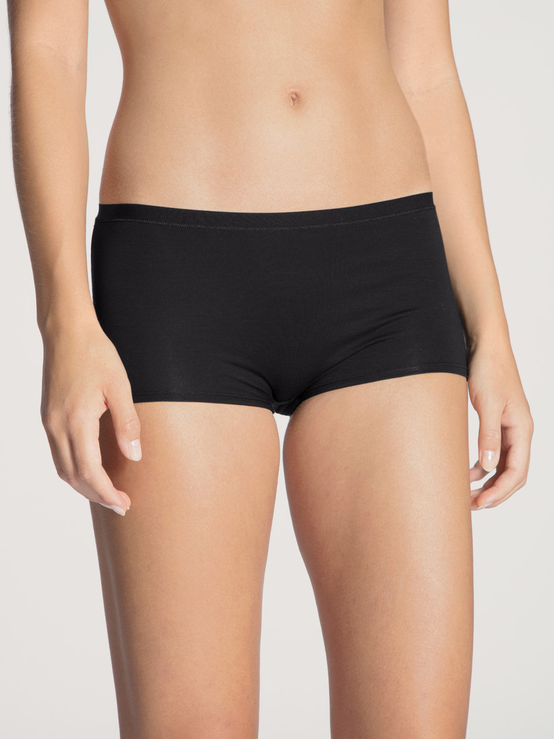 Schwarz Calida Natural Comfort Shorty Regular Cut Women Underwear | ZXIAB-0254