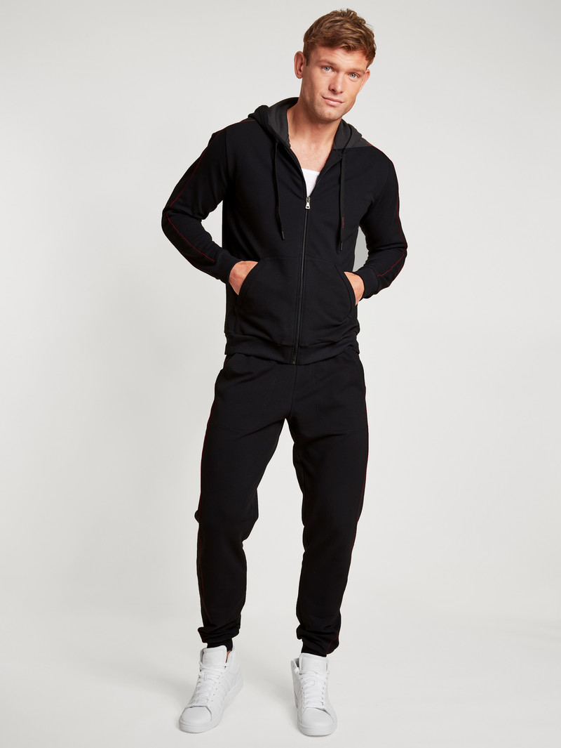 Schwarz Calida Remix Basic Lounge Jacket Men Loungewear | QNBOW-3419