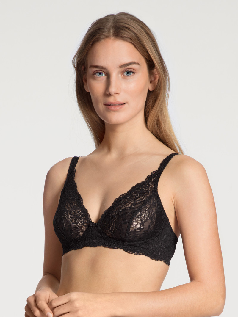 Schwarz Calida Sensual Secrets Soft Non-wired Bra Women Underwear | JYZAB-2649