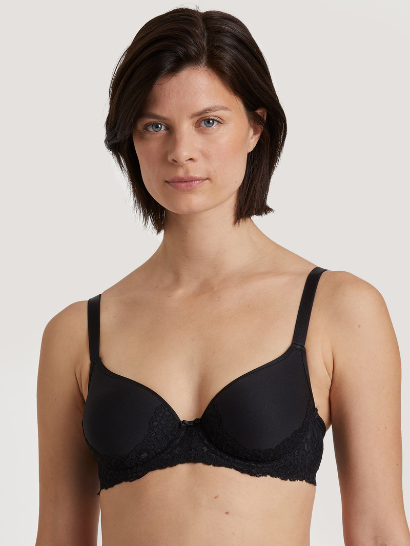 Schwarz Calida Sensual Secrets Spacer Bra Women Underwear | ZRHIL-7803