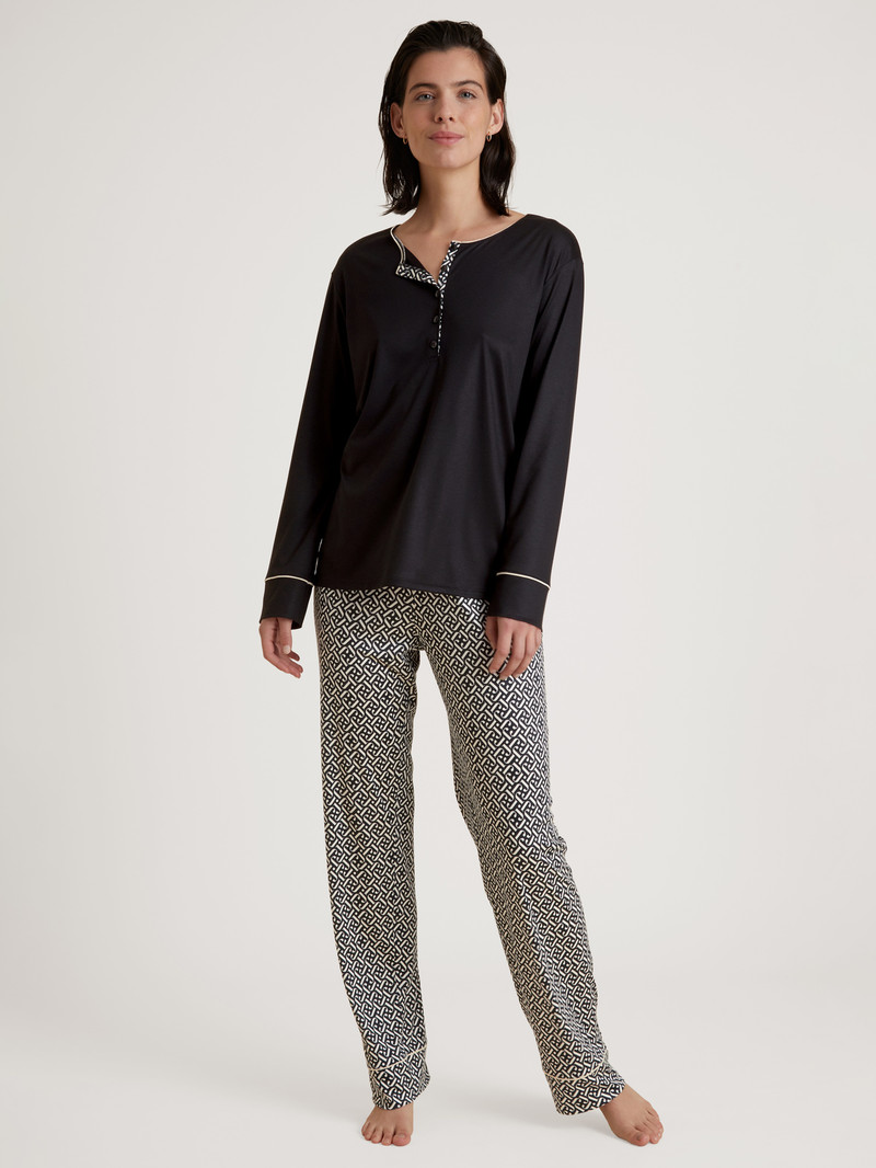 Schwarz Calida Special Pyjama Women Sleepwear | RPENG-3124