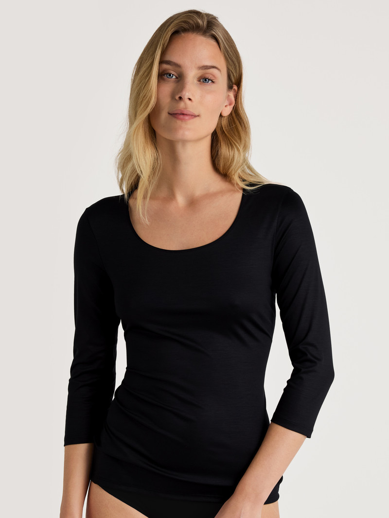 Schwarz Calida Special Shirt 3/4 Sleeve Women Underwear | ZDUJE-2490