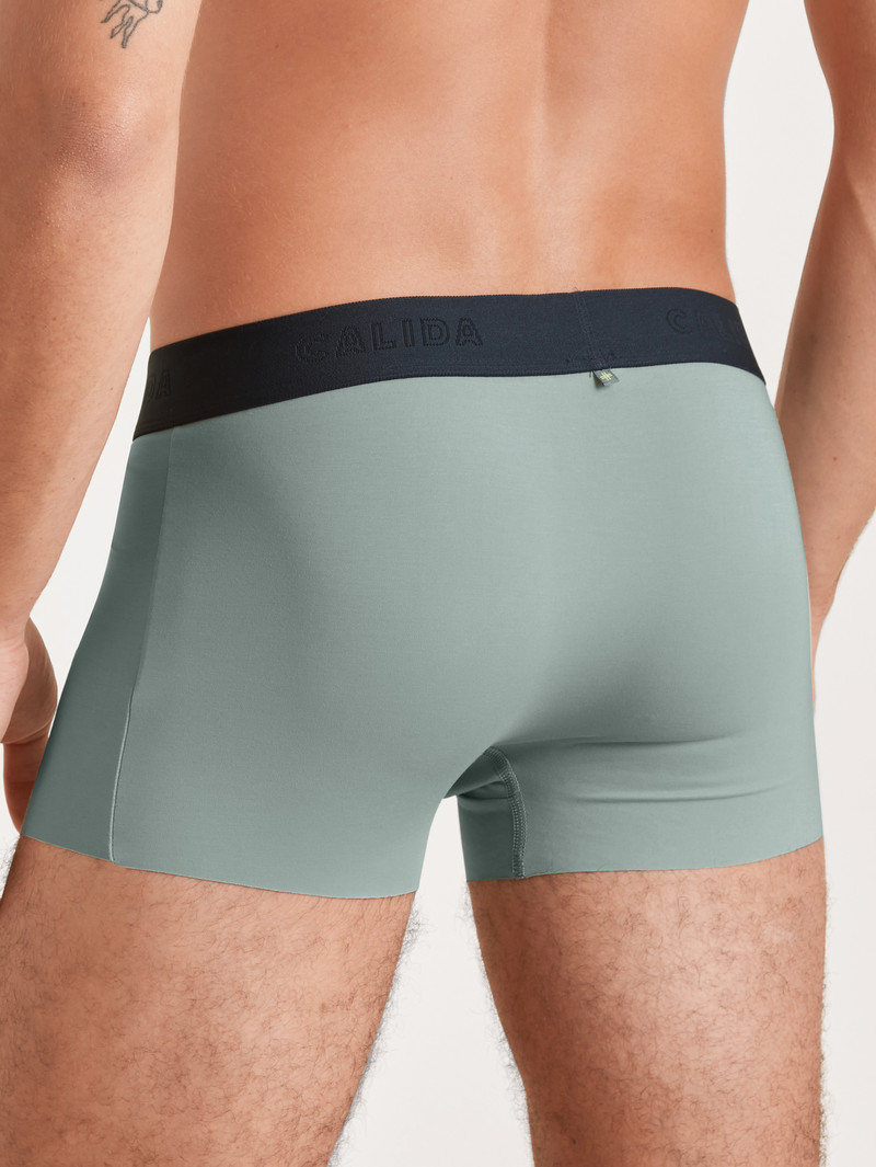 Slate Grey Calida Clean Line Boxer Brief With Elastic Waistband Men Underwear | HVZNS-3128