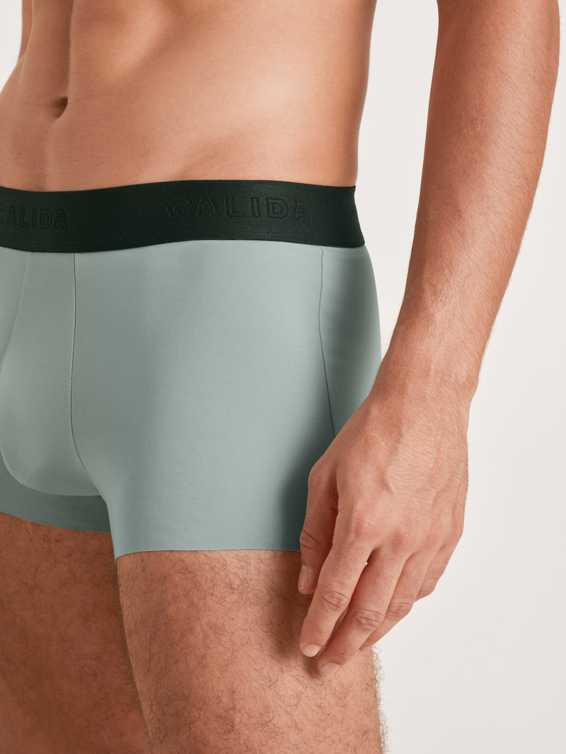 Slate Grey Calida Clean Line Boxer Brief With Elastic Waistband Men Underwear | HVZNS-3128