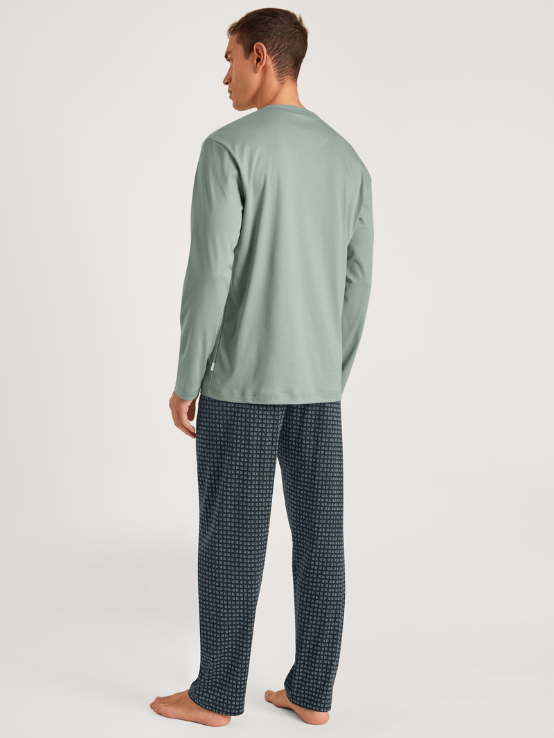 Slate Grey Calida Relax Selected 2 Pyjama Men Sleepwear | GQAOK-0816