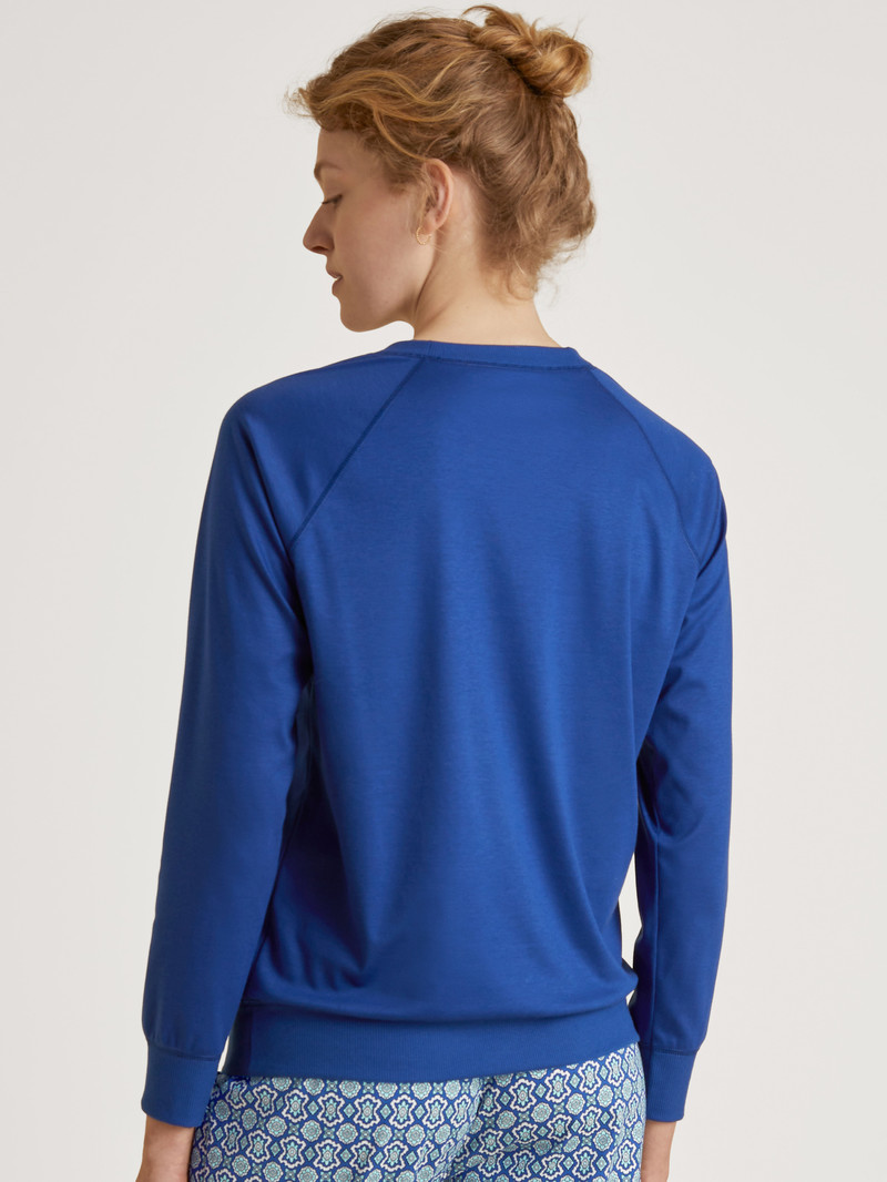 Sodalite Blue Calida Favourites Energy Shirt Long Sleeve Women Yoga | MULTN-8632