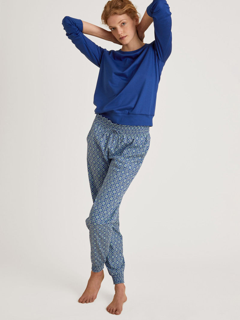 Sodalite Blue Calida Favourites Energy Shirt Long Sleeve Women Loungewear | CHUDN-4391