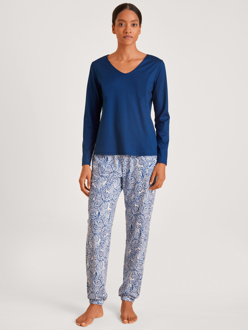 Sodalite Blue Calida Favourites Paisley Pants Women Sleepwear | DVJQG-9340