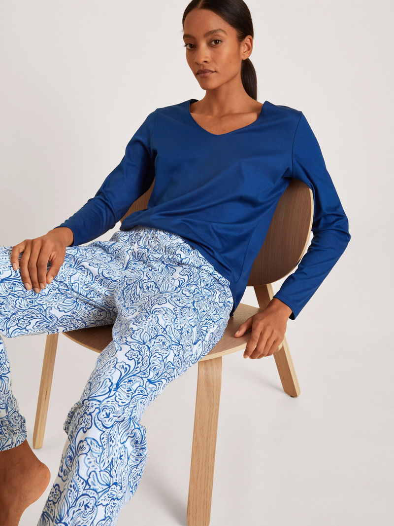 Sodalite Blue Calida Favourites Paisley Pants Women Sleepwear | DVJQG-9340