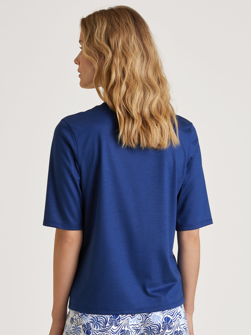 Sodalite Blue Calida Favourites Serenity Shirt Short Sleeve Women Sleepwear | LTZQD-8460