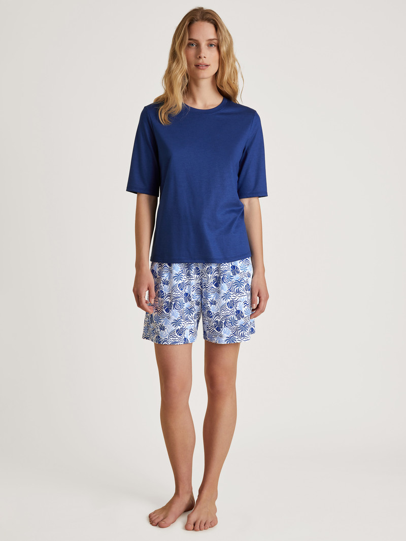 Sodalite Blue Calida Favourites Serenity Shirt Short Sleeve Women Loungewear | TNDBG-5384