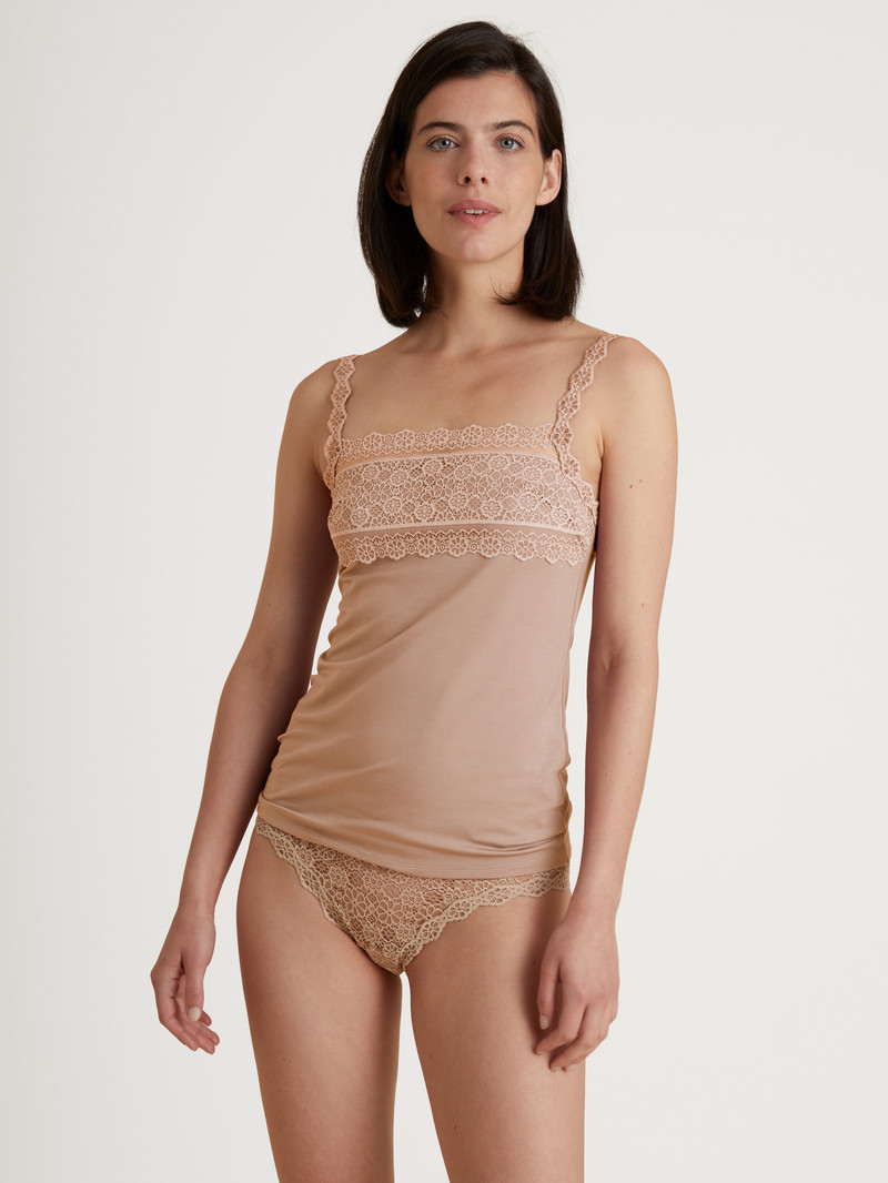 Soft Nude Calida Special Spaghetti Top Women Underwear | UTWBJ-9360