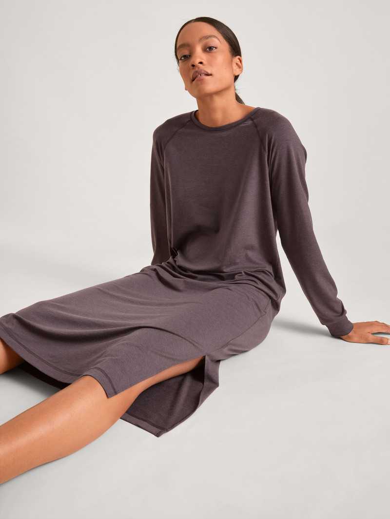 Soft Taupe Calida Dsw Warming Nightdress Women Sleepwear | KMFZO-8170