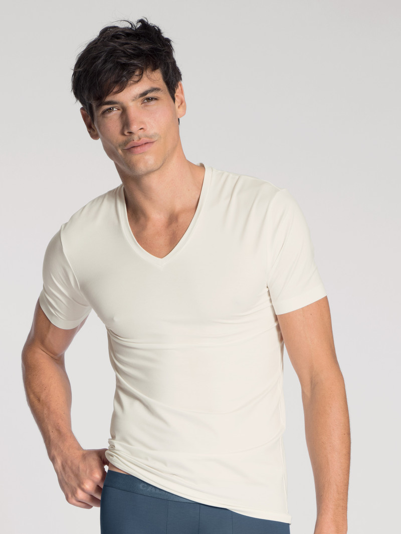 Star White Calida Circular Day T-shirt, Cradle To Cradle Certified® Men Sleepwear | QHGVB-8521