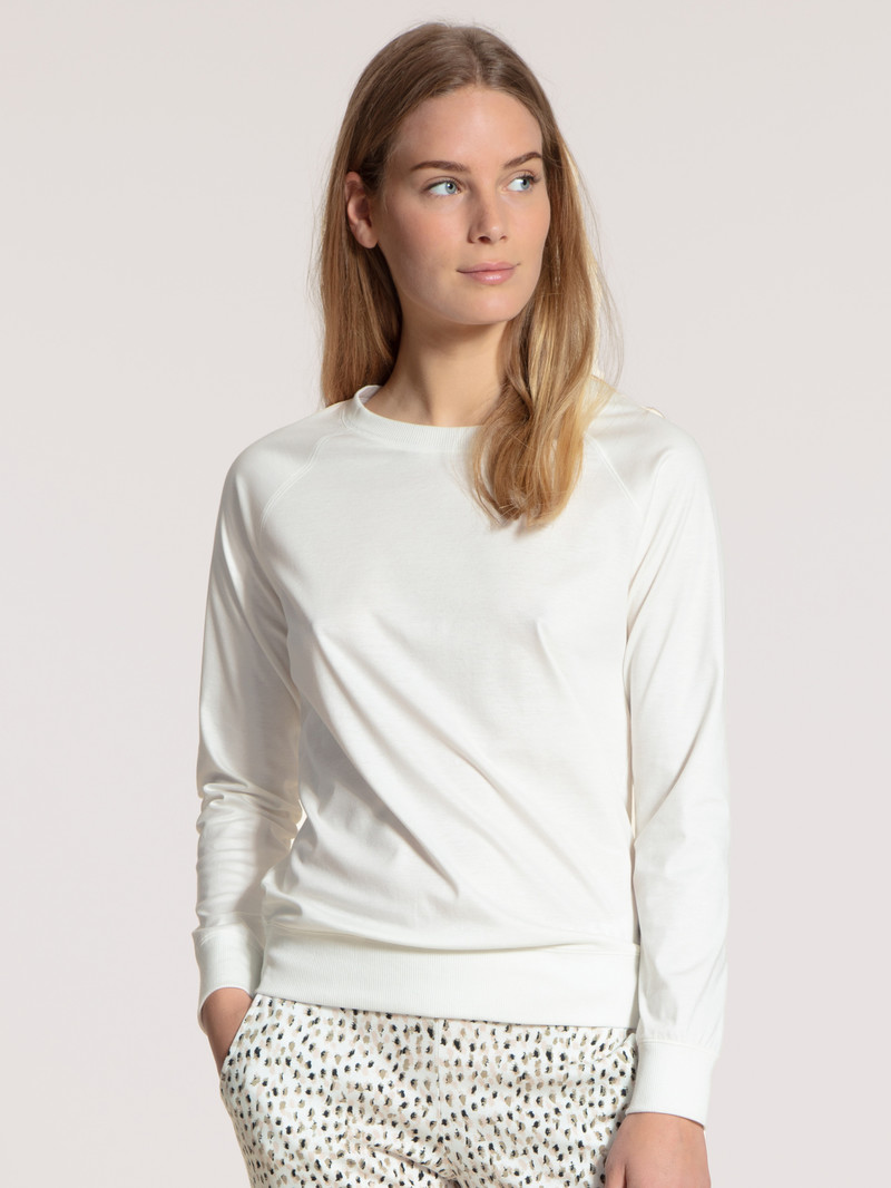 Star White Calida Favourites Dreams Shirt Long Sleeve Women Yoga | VTUBG-6209