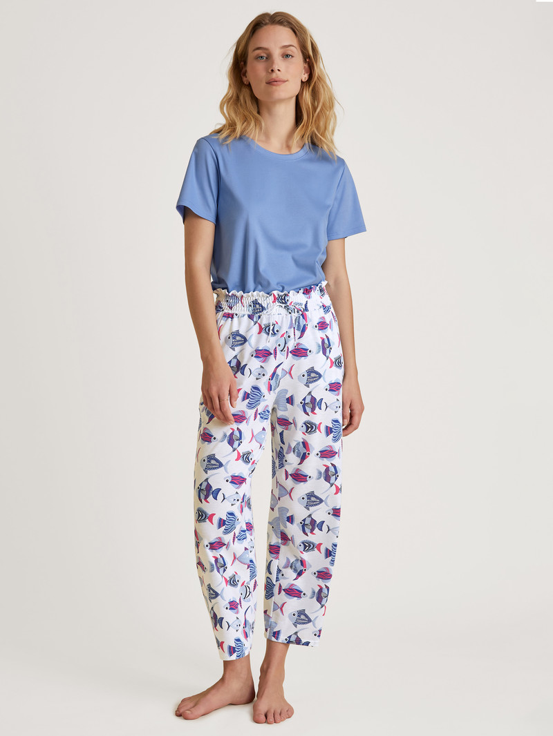 Star White Calida Favourites Serenity 7/8 Pants Women Sleepwear | YSDFK-2861