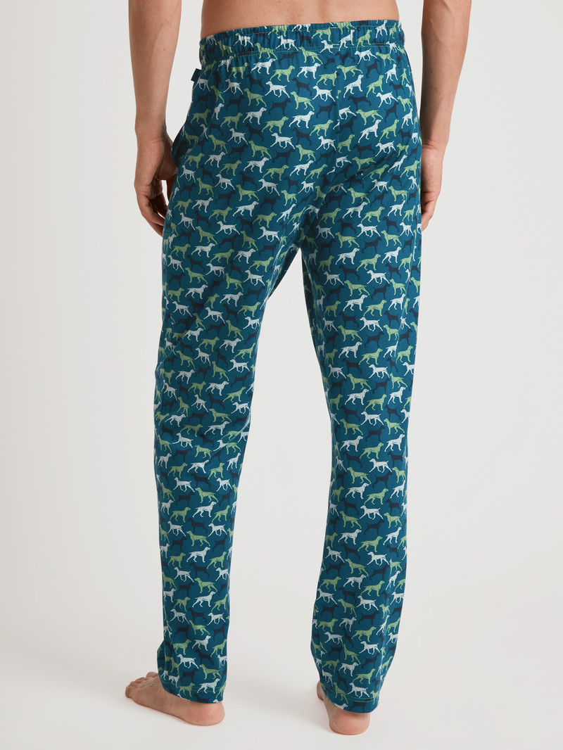 Stone Green Calida Rmx Sleep Weekend Pants Men Sleepwear | LXFNQ-5970