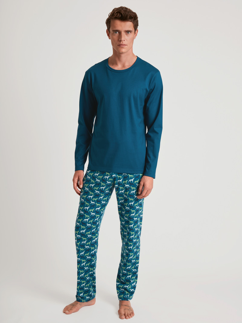 Stone Green Calida Rmx Sleep Weekend Pants Men Sleepwear | LXFNQ-5970