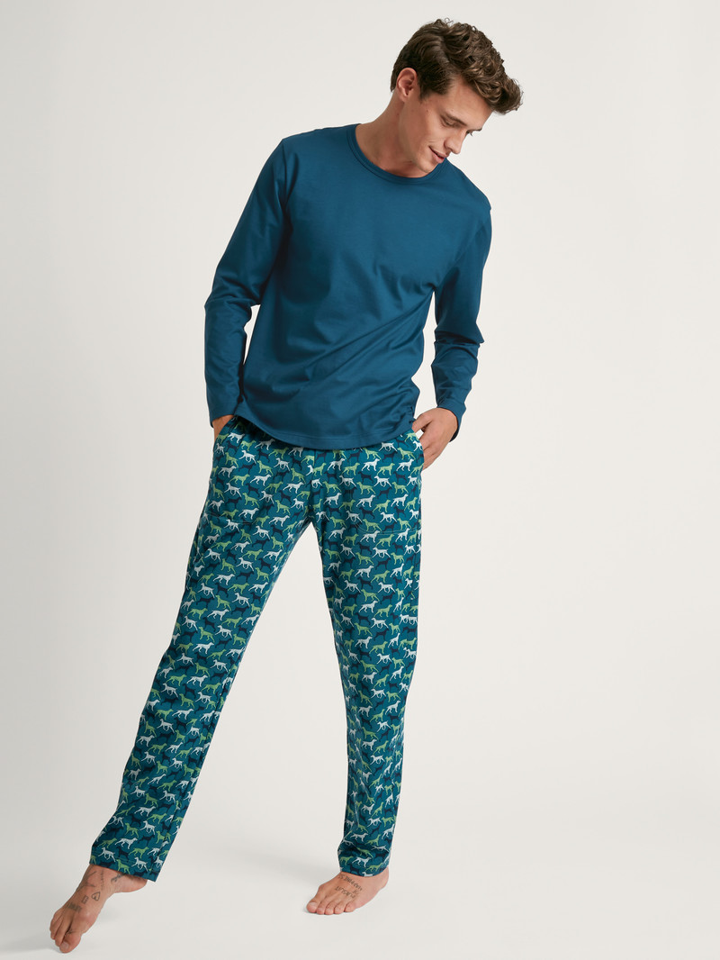 Stone Green Calida Rmx Sleep Weekend Pants Men Sleepwear | LXFNQ-5970