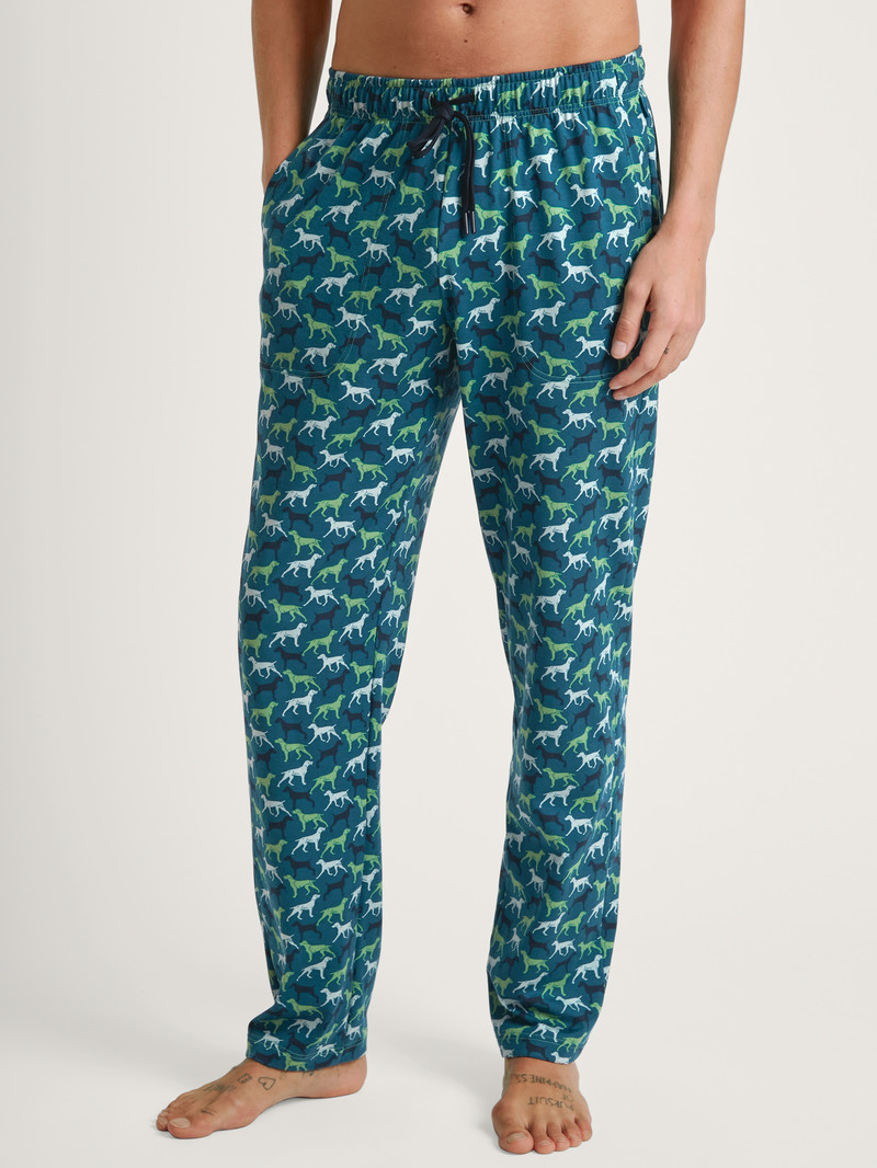 Stone Green Calida Rmx Sleep Weekend Pants Men Sleepwear | LXFNQ-5970