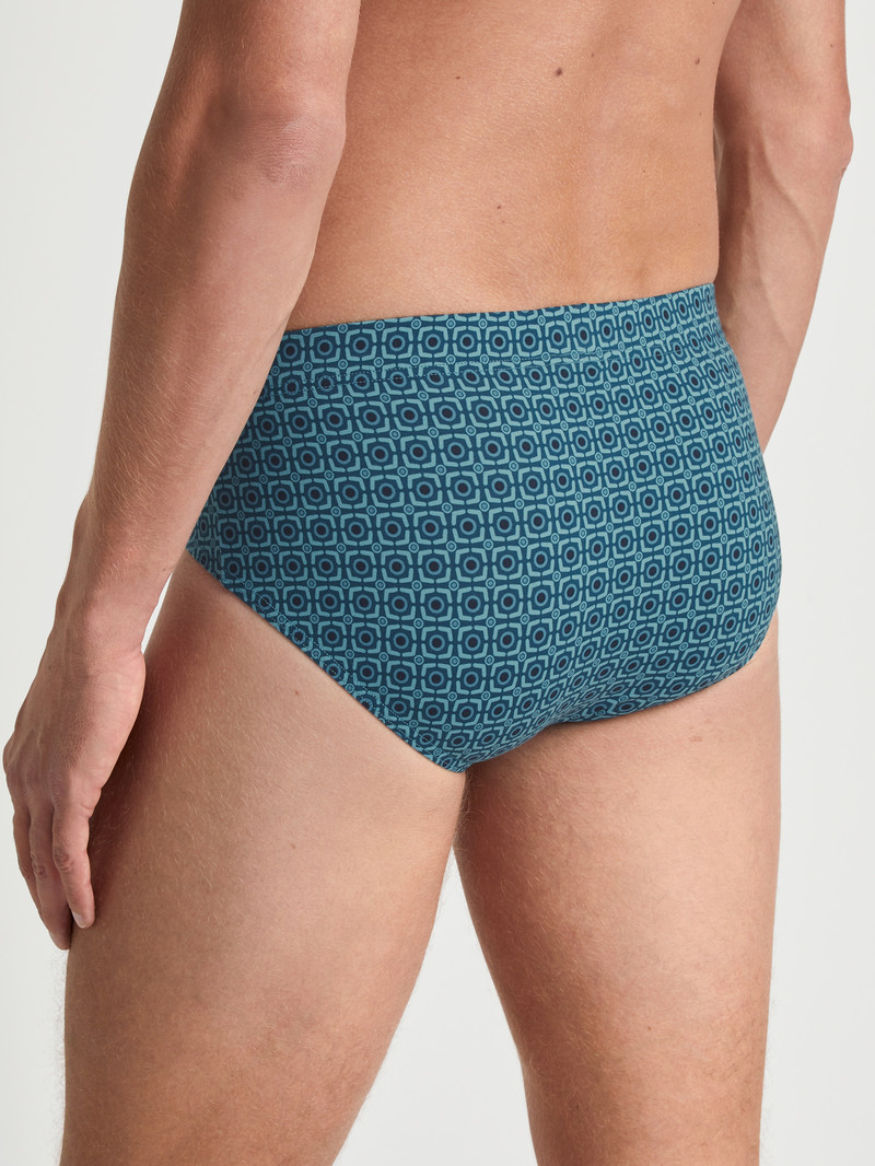 Storm Blue Calida Grafic Cotton Brief Men Underwear | LSNFH-1793