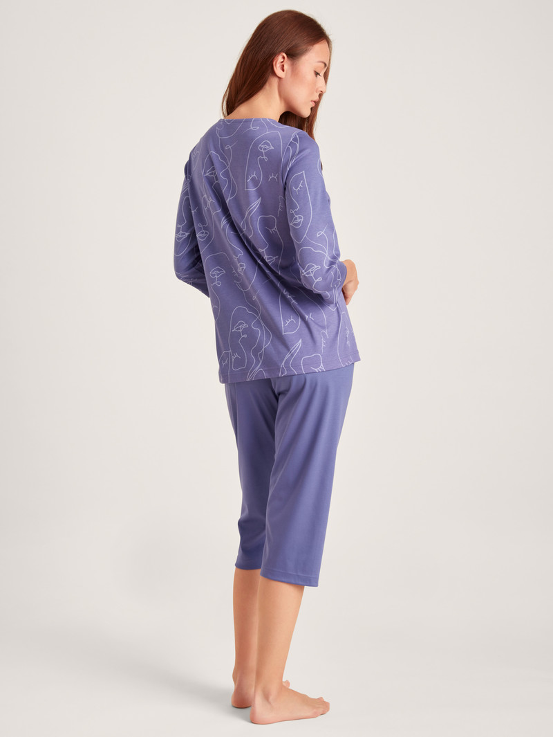 Twilight Purple Calida Night Lovers 3/4 Pyjama Women Sleepwear | VNRTX-2056