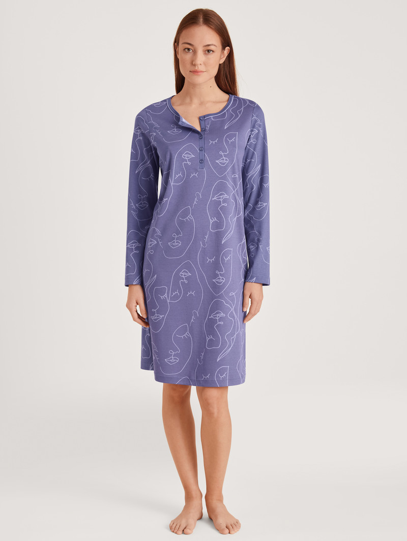 Twilight Purple Calida Night Lovers Sleepshirt, Length 100cm Women Sleepwear | RNZAE-9310