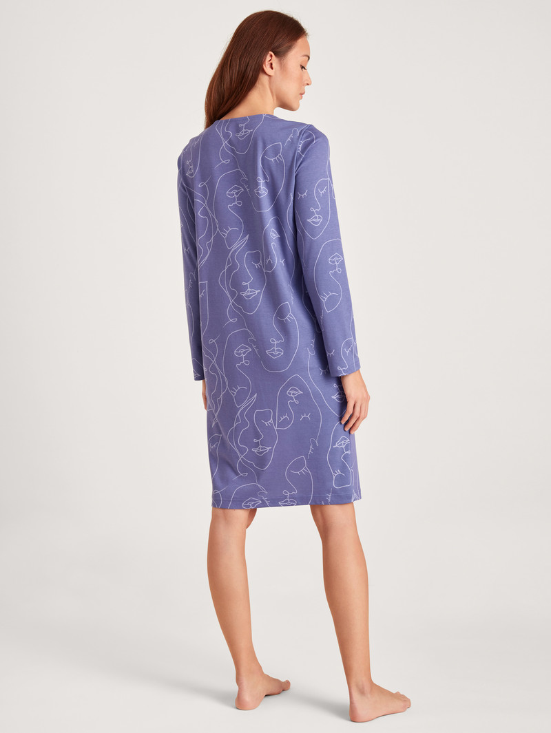 Twilight Purple Calida Night Lovers Sleepshirt, Length 100cm Women Sleepwear | RNZAE-9310