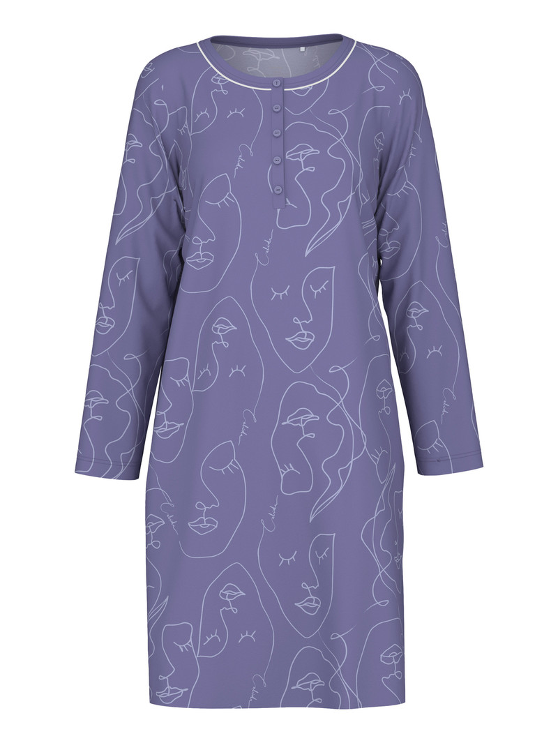 Twilight Purple Calida Night Lovers Sleepshirt, Length 100cm Women Sleepwear | RNZAE-9310