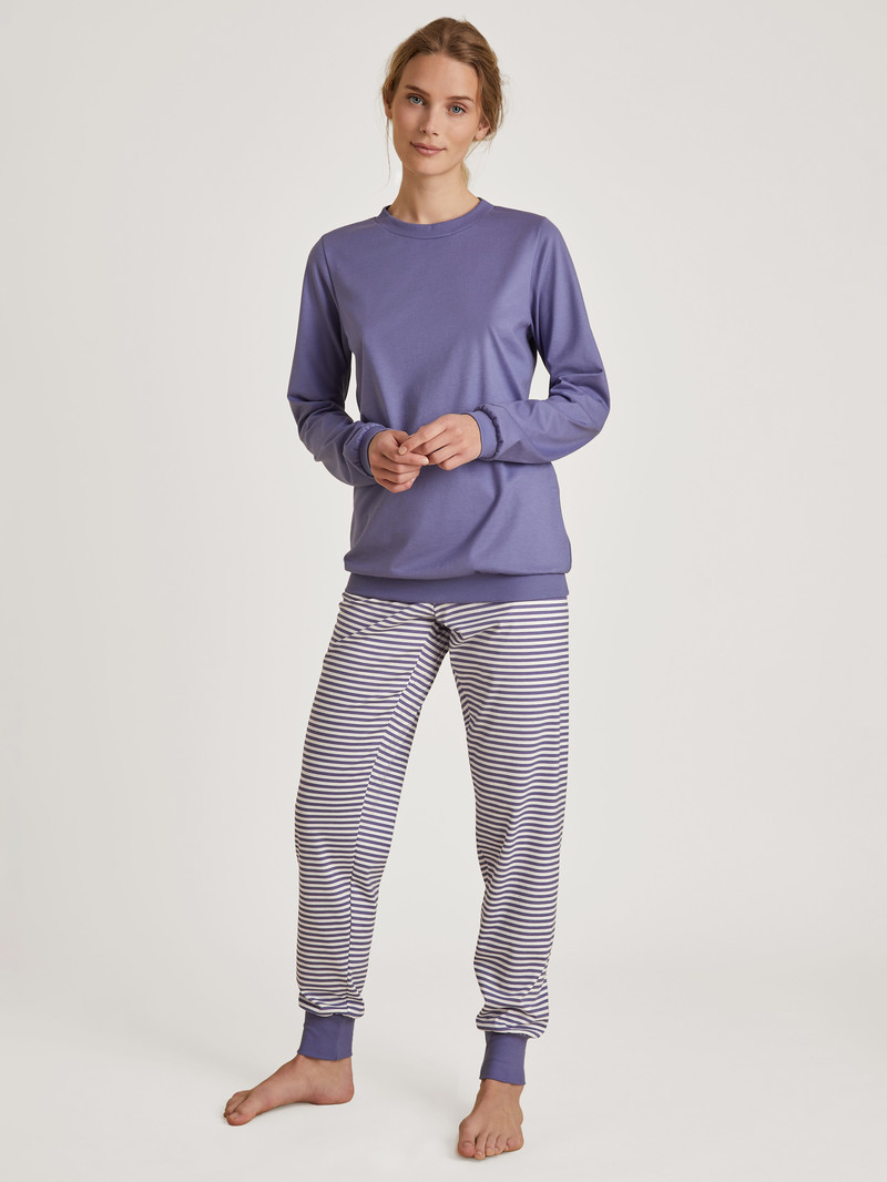 Twilight Purple Calida Special Pyjama With Cuff Women Sleepwear | KQOJZ-7591