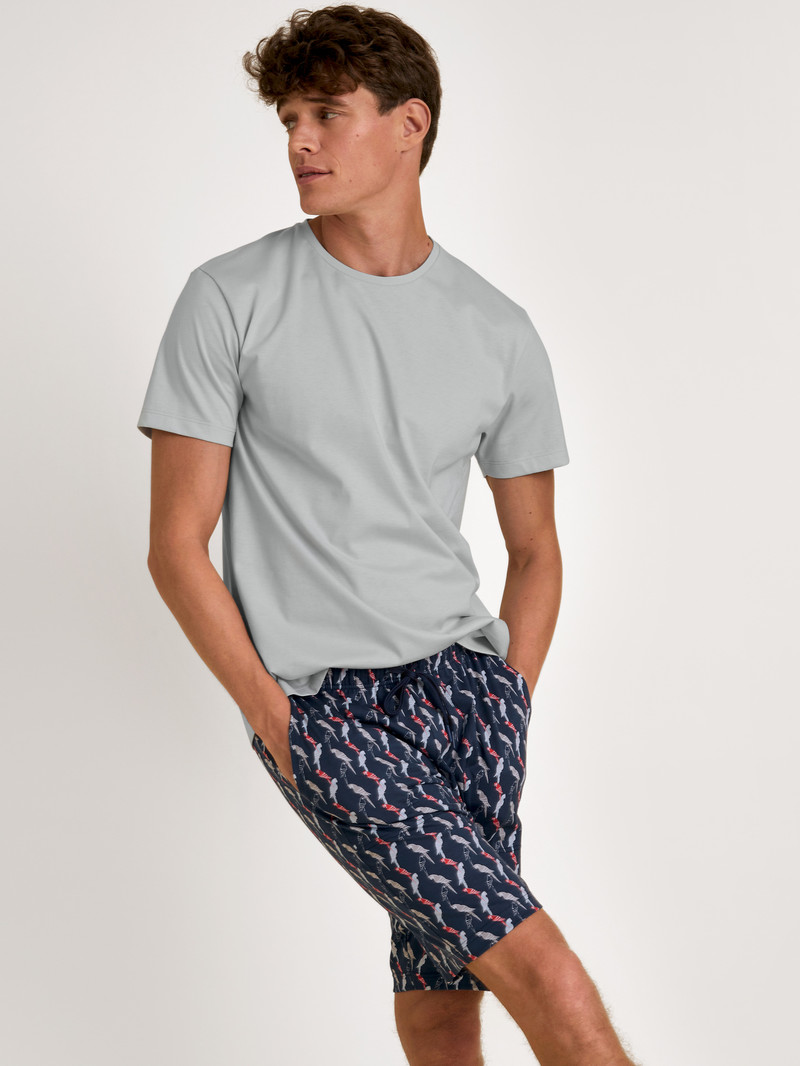 Ultimate Grey Calida Rmx Sleep Time Off Bermudas Men Sleepwear | SXRVU-5836