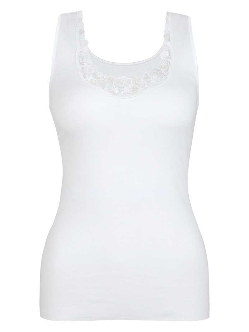 Weiss Calida Cotton Desire Tank Top Women Underwear | QNCBX-3508