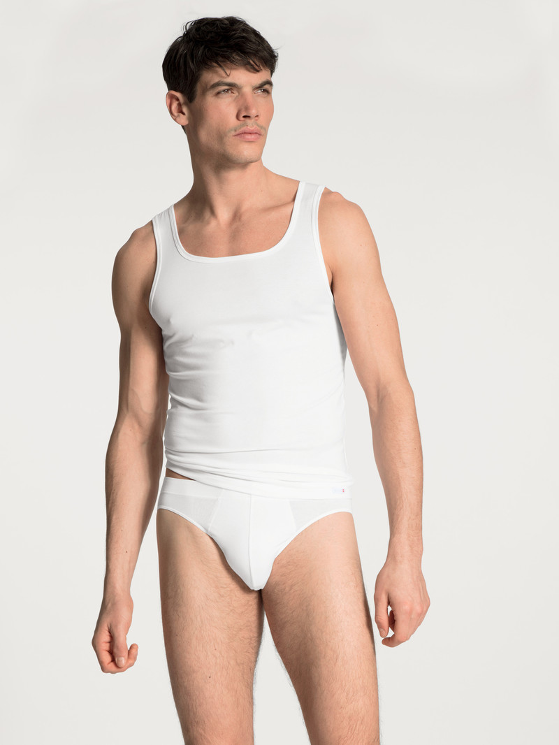 Weiss Calida Evolution Athletic Shirt Men Underwear | KNJLC-8096