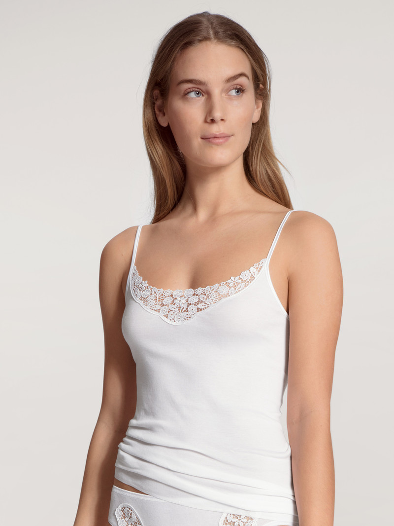 Weiss Calida Feminin Sense Spaghetti Top Women Underwear | VOYEP-8693