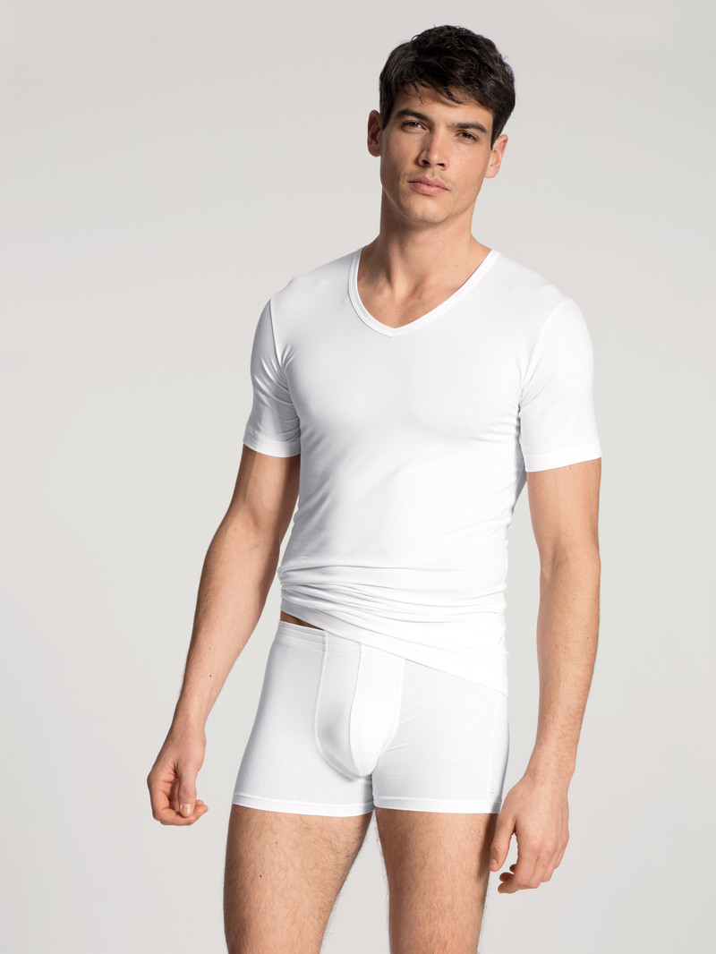 Weiss Calida Focus V-shirt Men Underwear | OLYHP-2150