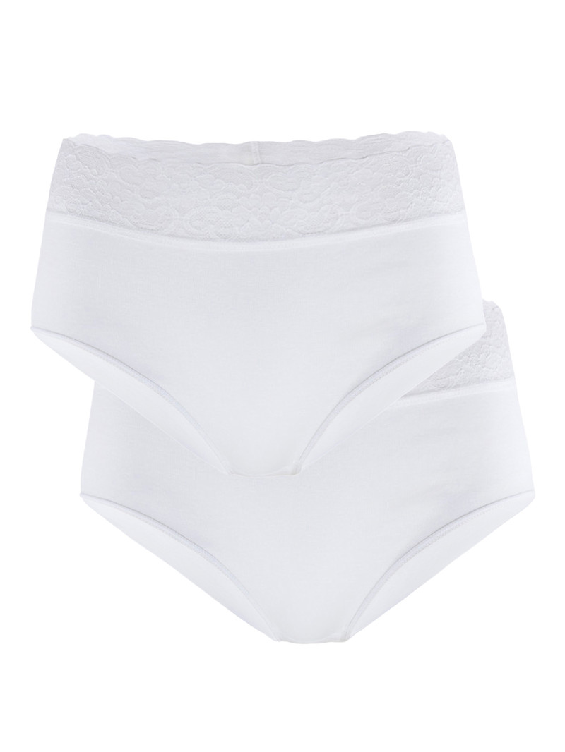 Weiss Calida Iconics Midi-brief, 2er-pack Women Underwear | GJRTW-4386